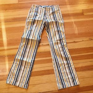 True vintage 70s retro mustard stripe bell bottoms